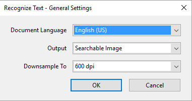 specify processing parameters